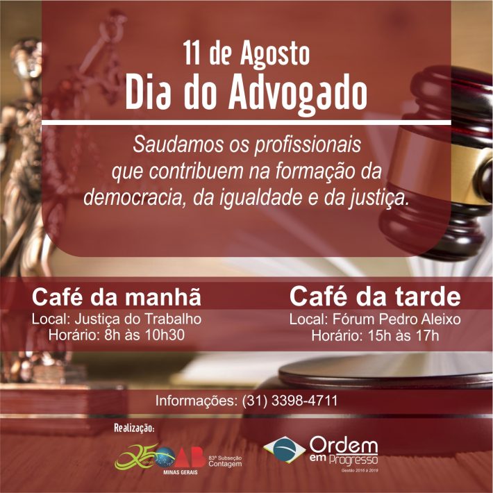 Semana do Advogado – Café da Tarde no Fórum Pedro Aleixo